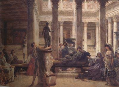 Alma-Tadema, Sir Lawrence A Roman Art Lover (mk23) Spain oil painting art